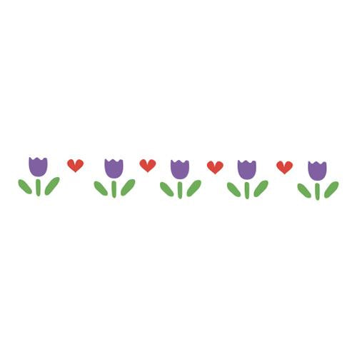 STENCIL TULIPAS 16X3CM