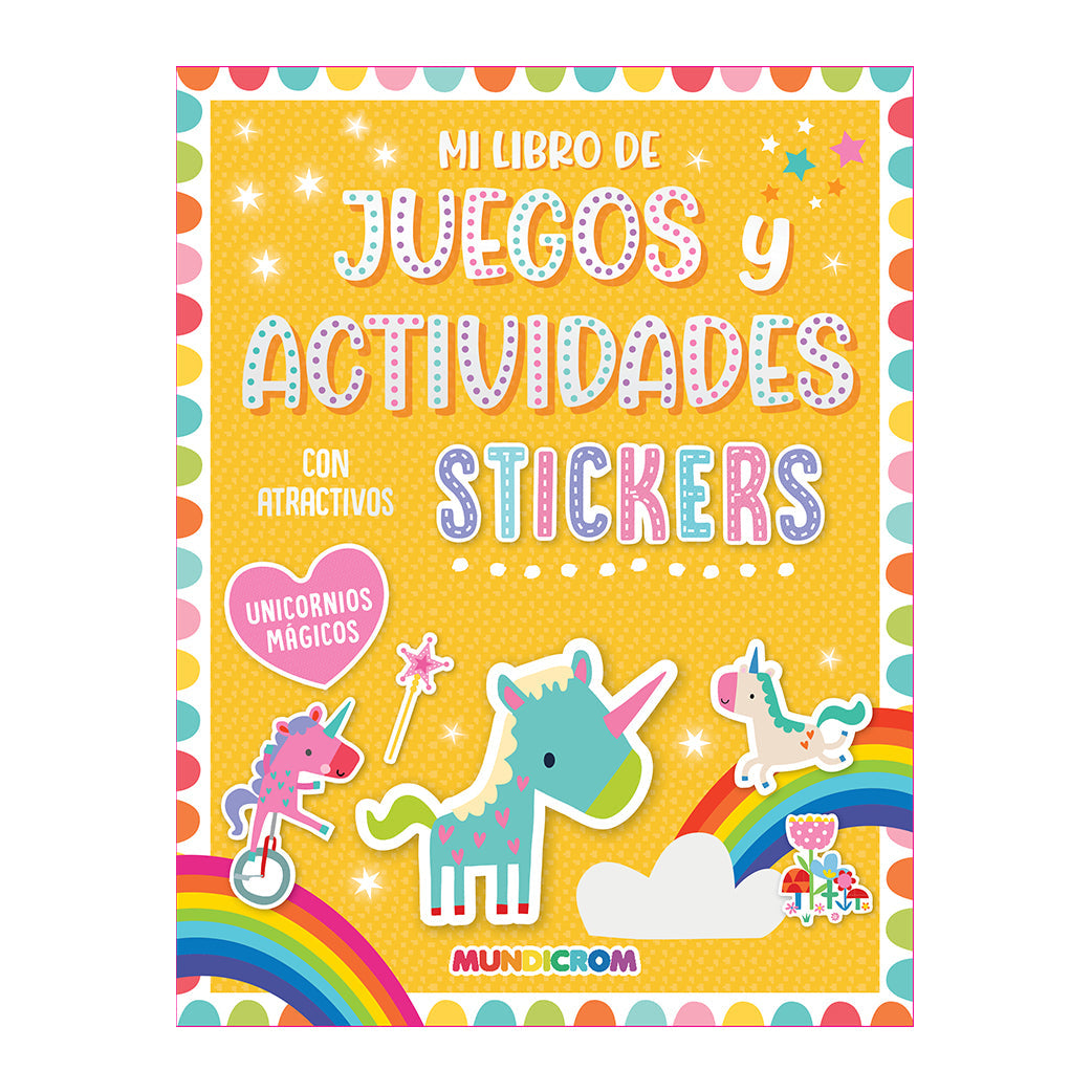 STICKER JUEGOS Y ACTIVIDADES UNICORNIOS MÁGICOS